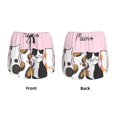 Adobk Cute Cats Print Women's Workout Shorts for Athletic Gym Running