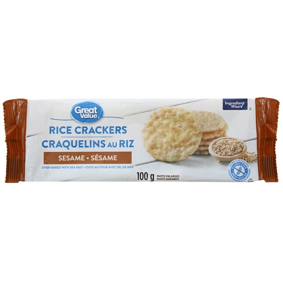Great Value Sesame Rice Crackers, 100 g