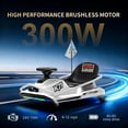 thumbnail image 3 of Kerry Yoo K71 Drift Kart, 24V Go Kart for Kids, Electric Ride on, 300W Brushless Motor, Ages 6+, 360° Drifting,High/Low Speed-White, 3 of 8