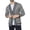 Gray, variant on Men's Cable Knit V-Neck Cardigan Long Sleeve Button Front Casual Sweater Jacket