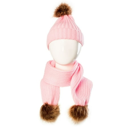 

QISIWOLE Baby Toddler Kids Boy Girl Solid Color Bib Knitted Hat Two-piece Knitted Cap Savings