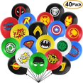 Powiller 40 PCS Superhero Party Supplies Superhero Balloons Double