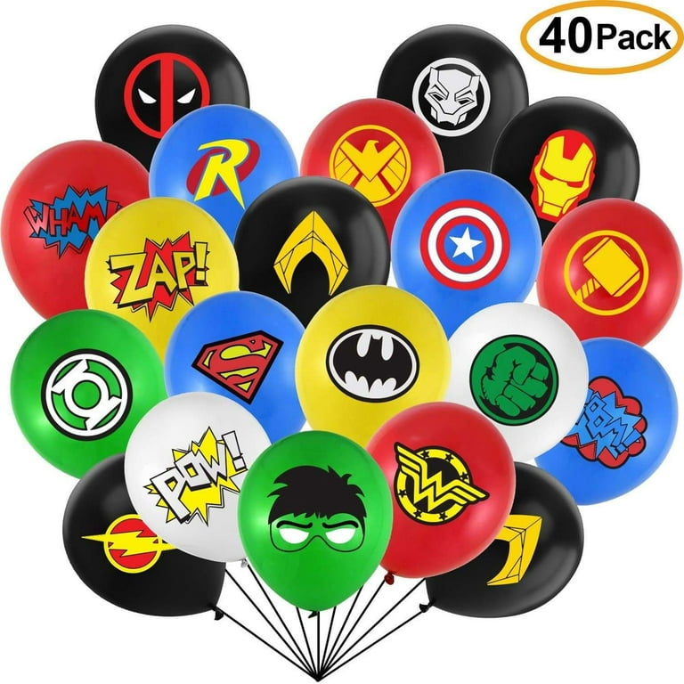 DoreHoan 40Pcs Superhero Make a Face Stickers DIY Birthday Party Suppl