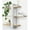 White & Wood, variant on Gronda Nature and Black Floating Shelves for Wall Mounted, 3 Tier Pine Wood shelf for Living Room Bathroom Bedroom Display Modern 20in.
