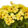 thumbnail image 3 of Nearly Natural Yellow 11" Geranium Artificial Plant in Ceramic Planter UV Resistant, 3 of 4