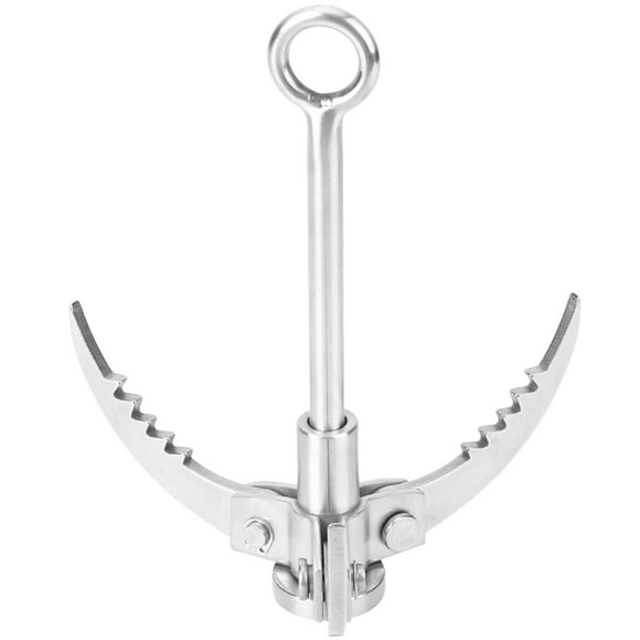 Rdeghly Grappling Hook,3 Claws Folding Hook Outdoor Survival Stainless Steel Rock Climbing Grappling Hook,Stainless Steel Grappling Hook
