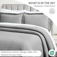 thumbnail image 5 of Superior Calvert Cotton Matelasse Bedspread Set, Full, Gray, 5 of 8