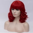 thumbnail image 3 of Unique Bargains Wigs for Women 16" Red Curly Wig with Wig Cap Natural Full Medium Wavy, 3 of 6