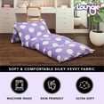 thumbnail image 5 of Bean Bag Covers Purple Polka Dots Microfiber 88"x26" Microfiber Nap Mat, 5 of 7