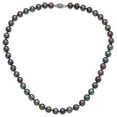 thumbnail image 3 of Primal Silver Sterling Silver Rhodium-plated 9-10mm Black Freshwater Cultured Pearl Necklace, 3 of 4