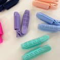 thumbnail image 4 of 5 Pcs Cheveux Rouleau Clip Vague Coiffure Racine Dossier Coiffure Boucles Outils de Coiffeur, Violet, 4 of 4