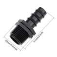 thumbnail image 3 of Barb Drip Pipe Connector 1/2 BSPT Male Thread 16PE Hose Fitting for Garden Agricultural Irrigation System, Plastic 5Pcs, 3 of 5