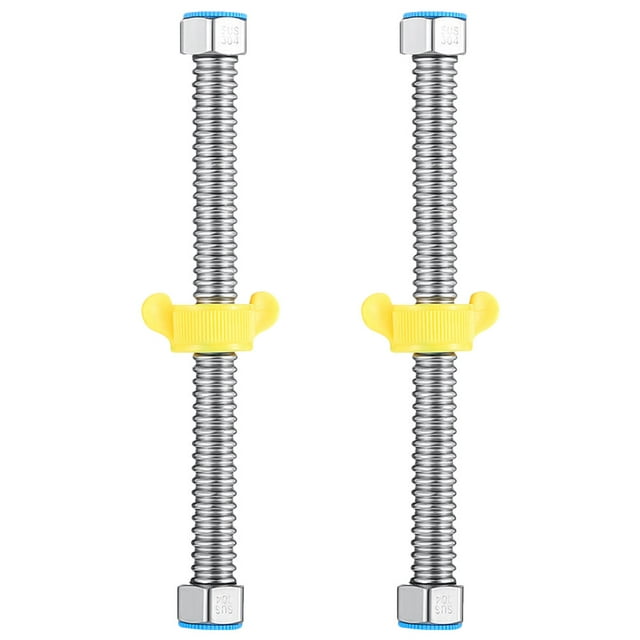 2 uds manguera corrugada Flexible de acero inoxidable manguera para calentador de agua línea de suministro de agua 1/2 pulgadas