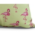 thumbnail image 2 of Simply Daisy, 16" x 16" Flamingo Fanfare Multi , Animal Print Outdoor Pillow, Light Green, 2 of 2