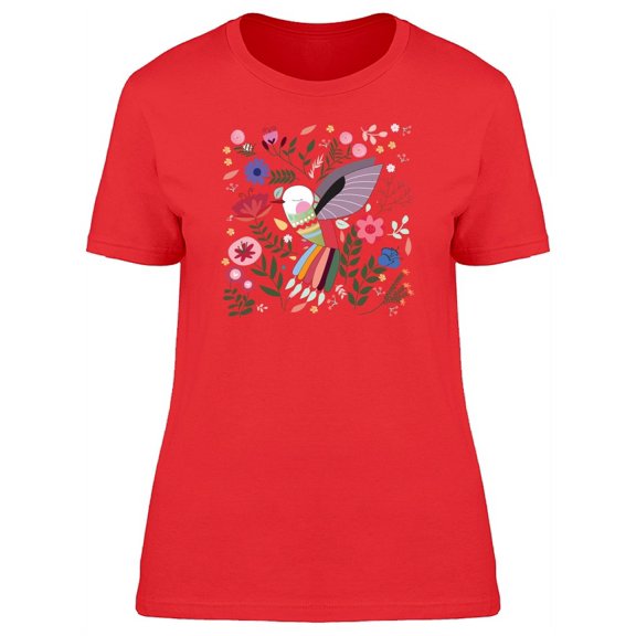 Summer Bird On Garden Tee Women's -Image by Shutterstock