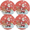 thumbnail image 2 of GZHJMY Christmas Santa Claus Round Placemats Set of 1, Non-Slip PVC Table Mats Washable Heat Resistant Place Mats for Kitchen Dining Table Christmas Home Decor, 15.4 Inch Table Mat, 2 of 7