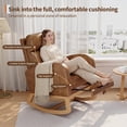 thumbnail image 5 of Modern Teddy Fleece Nursery Rocking Chair - High Back Glider with Pillow, Side Pockets for Bedroom & Nursing Room, 5 of 8