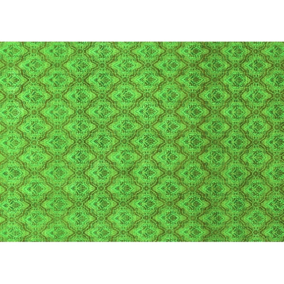 Ahgly Company Indoor Rectangle Abstract Green Modern Area Rugs, 4' x 6'
