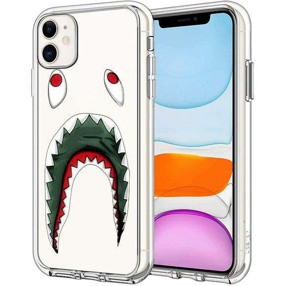 Phone Case for iPhone 11 Case, Clear Phone Case Individualized Design Cover Case (Bape-Shark)