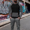 thumbnail image 6 of Stamzod Men Sweatsuits Sets Fashion Patchwork Long Sleeve Hoodies Jogger Sweatpants 2 Piece Casual Track Suits Mens Fall Winter Activewear Black K XXL, 6 of 9