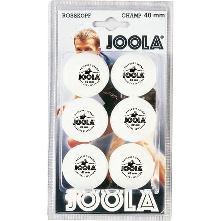 JOOLA Rossi Champ 1-Star Table Tennis Balls (6 Count) - White