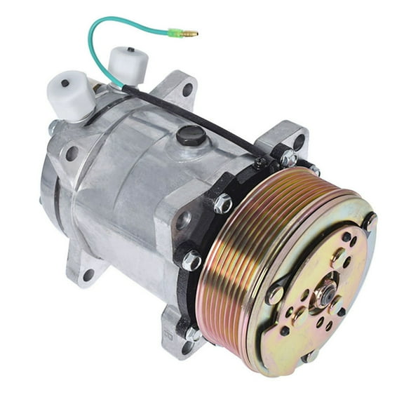 AC Compressor & A/C Clutch, A/C Ports 8 Grooves 9537 CO9537C 1521110 Fit For SD508 Sanden Style Jeep Wrangler 1985-1990