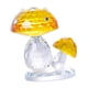 thumbnail image 5 of Estatua de hongo de cristal de imitación con diamantes de imitación de la mesa de escultura transparente decoración del hogar para la mesa de café de Amarillo, 5 of 8