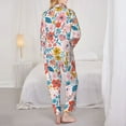 thumbnail image 6 of Wukai Floral Ditsy Print Women's Pajama Set - Soft Long Sleeve Sleepwear for Comfort and Style-Small, 6 of 9