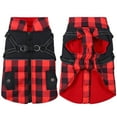 thumbnail image 2 of Dog Winter Coat, Plaid Zipper Jacket,Red,Blue,Yellow Dog Fleece Jacket Plaid Dog Vest Waterproof Windproof Cold Weather Dog Clothes Pet Apparel, 2 of 6