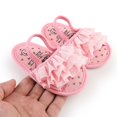 thumbnail image 5 of Infant Baby Girls Summer Sandals with Flower Soft Sole Newborn Toddler First Walker Crib Dress Shoes 0-18Months, 5 of 8