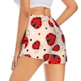 thumbnail image 3 of Bixox Women's Red Ladybug pattern 2 in 1 Running Shorts - Lightweight Athletic Workout Gym Yoga Shorts Liner with Pockets - Medium, 3 of 7