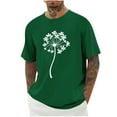 thumbnail image 1 of Blusas y camisas de manga corta con cuello redondo para hombre. Blusa de poliéster con hombros caídos y cuello redondo con estampado del Día de San Patricio., 1 of 3
