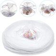 thumbnail image 4 of 100pcs 100 pcs Organza Bags Diameter 26cm Round Drawstring Organza Bags Jewelry Gift Pouches with Sequins for Birthday Wedding Party Baptism White, 4 of 9