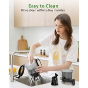 Juicer Machine with 4.35 Wide Mouth, Aeitto Cold Press Juicer Machine for Fruits and Vegetables, Slow Masticating Juicer Whole Fruit Juice Maker, High Juice Yield, Easy to Clean with Brush, Coal