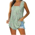 thumbnail image 1 of T-Shirt Mode Femme Imprimé Confortable Ample Sans Manches, 1 of 5