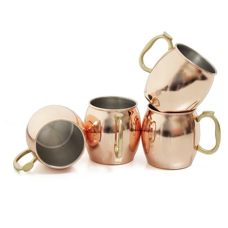 

Select Home Copper-Plated Moscow Mule 16 Ounce Drinking Mug Set of 4