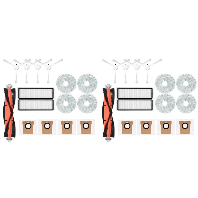 2Conjunto para Robot Vacuum X10+ X10 Plus B101GL Repuestos Accesorios Cepillo Lateral Principal Filtro Hepa Bolsa para el Polvo Paño para Fregona