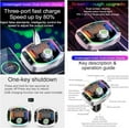 thumbnail image 4 of Bluetooth 5.3 FM Transmitter for Car, Radio Transmitter for Car, QC18W & PD30W Fast Charging, Dual Screen Display, 7 Color LED Backlit Lights, Voice Assistant, Hands-Free Calling,Auto Memory Function, 4 of 7