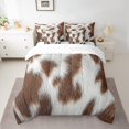 thumbnail image 2 of Manfei Country Carrle Hide 7 Pieces Bedding Comforter Set,Rustic Western Farmhouse Full Bedding Set,Brown White Fitted Sheet Flat Sheet For Kids,Breathable Home Decor, 2 of 8