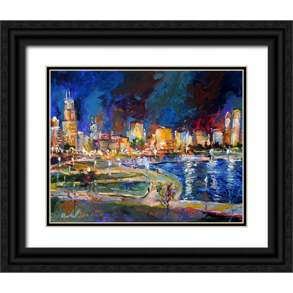 Wallich, Richard 14x12 Black Ornate Wood Framed with Double Matting Museum Art Print Titled - Chicago