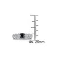 thumbnail image 2 of 1.00 Carat (Ctw) Black and White Diamond Engagement Ring and Wedding Band Set in Sterling Silver for Women, 2 of 6