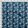 thumbnail image 4 of oneOone Polyester Lycra Blue Fabric Semi Circle Quilting Supplies Print Sewing Fabric By The Yard 56 Inch Wide, 4 of 4