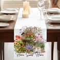 thumbnail image 3 of Table Runners 90 Inches Long Dress Scarves, Spring Floral Farmhouse Coffee/Dining/Kitchen Table Runner for Living Room, Rabbits Country Leaves Tulips Daisy Botanical 13x90 Inch, 3 of 9