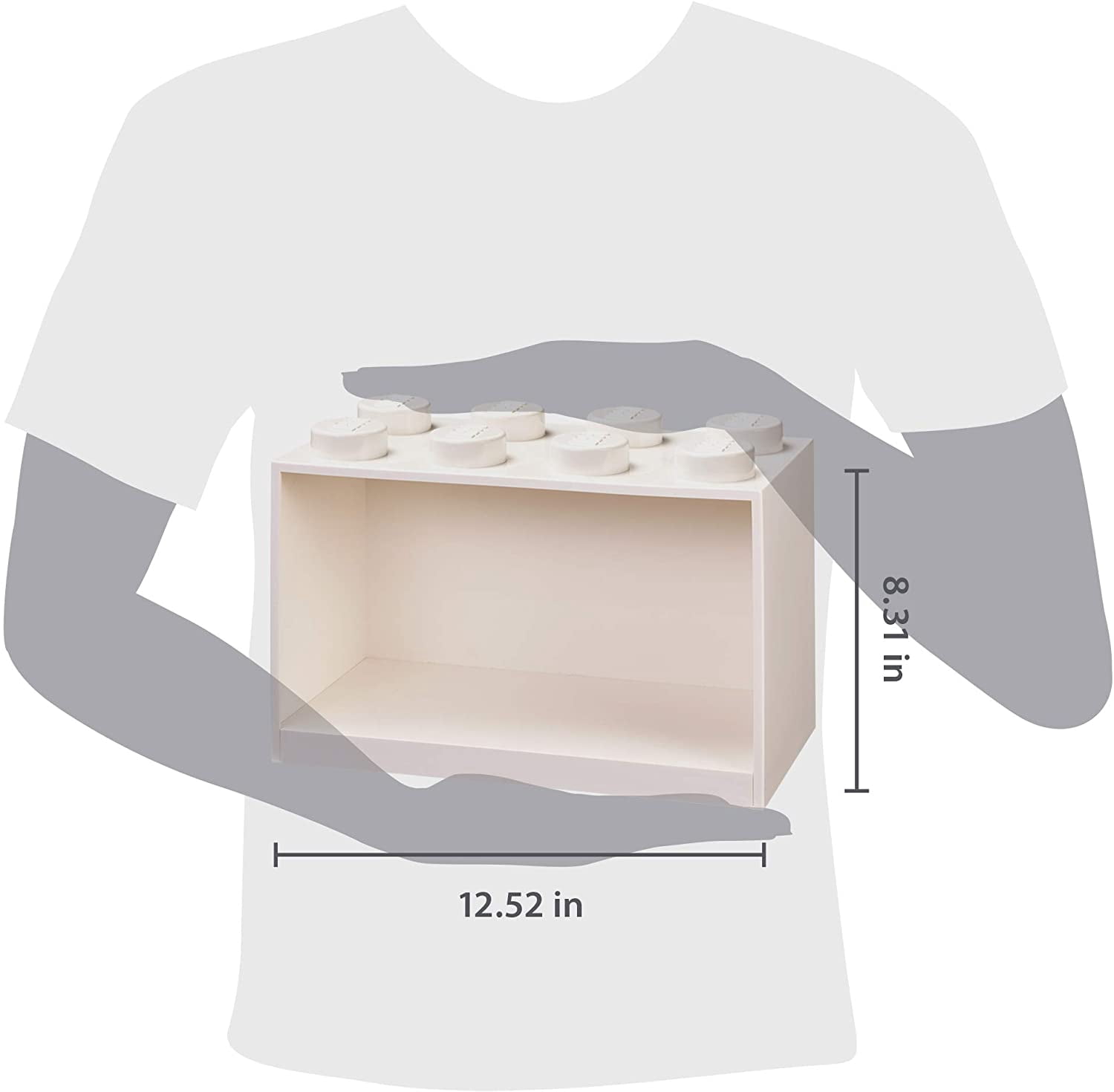 LEGO Storage Products: 41171735 Brick Shelf Set 4 Stud & 8 Stud Box Shelves - White