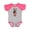 Baseball Heather and Hot Pink, variant on Patriotic Hand Peace Sign Boys or Girls Baby Bodysuit