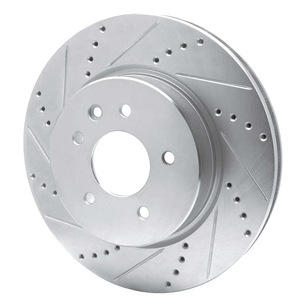 Dynamic Friction Company 631-20017L DFC Brake Rotor - Drilled And Slotted - Silver