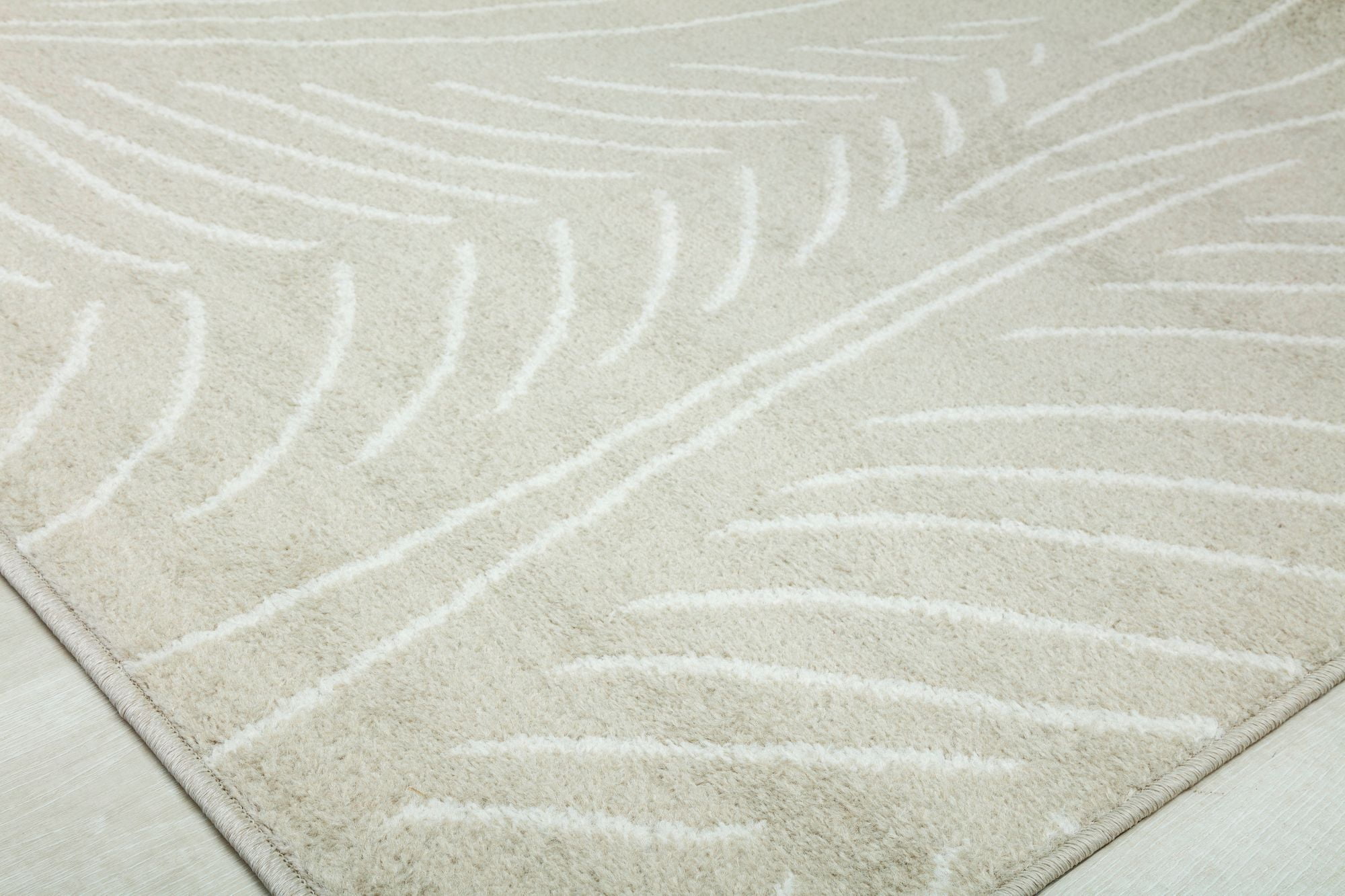 Mason Brooks Azure AZ25B Palm Cream Geometric Contemporary Tan Area Rug, 8'3" X 10'0"