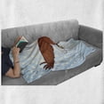thumbnail image 5 of Eagle Soft Flannel Fleece Throw Blanket, Pop Art Half Toned Background Falcon Retro Comic Style Illustration, Cozy Plush for Indoor and Outdoor Use, 50" x 70", Baby Blue Cinnamon, by Ambesonne, 5 of 5