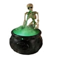 thumbnail image 5 of Halloween Decorations Indoor - Vintage Puking Skeleton Cauldron | Green LED Mist Maker Spooky Black Witch Bowl Halloween Decor for Party Kitchen Mantel Tabletop, Green, 5 of 5