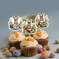 thumbnail image 3 of Easter Cupcake Toppers with Adorable Bunny, Chick, and Egg Designs for Party Decorations, Made of Cardboard, 3 of 9